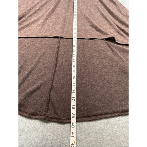 Brown Maxi Skirt Medium (6-8) Jersey Knit High Low Hem USA Capsule Basic Boho‎ - Picture 4 of 13